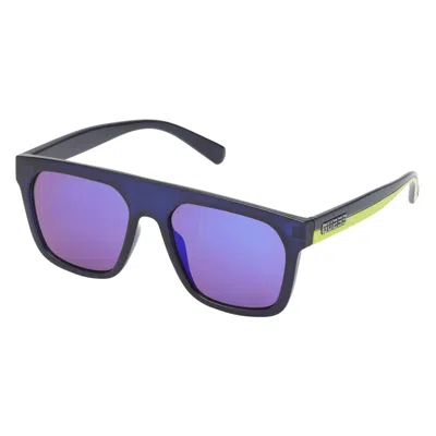 Guess Factory Blue Mirror Square Men's Sunglasses Go00068 84c 55