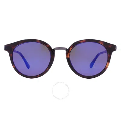 Guess Factory Blue Round Ladies Sunglasses Gf0305 53x 51