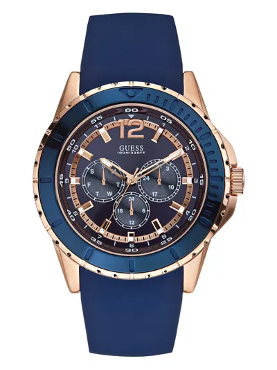 Guess Factory Blue-tone Sport Watch In Multi