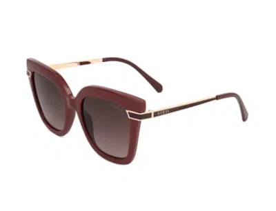 Guess Factory Bordeaux Gradient Butterfly Ladies Sunglasses Gf00015 69t 51 In ["red"]
