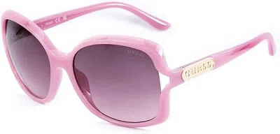 Guess Factory Bordeaux Gradient Square Ladies Sunglasses Gf00057 72t 60 In Pink