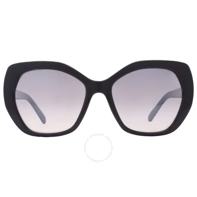 Guess Factory Bordeaux Mirror Browline Ladies Sunglasses Gf0390 01u 55 In Black