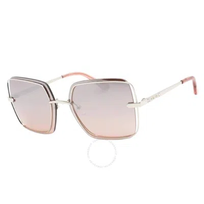 Guess Factory Bordeaux Mirror Cat Eye Ladies Sunglasses Gf6130 10u 60 In Neutral