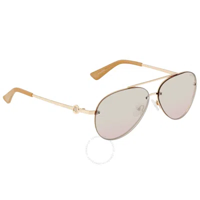 Guess Factory Bordeaux Pilot Ladies Sunglasses Gf6107 28u 58 In Gold