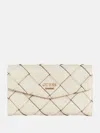 Guess Factory Bordizzo Woven Clutch In White