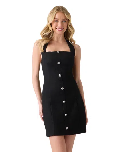 Guess Factory Boucle Mini Dress In Black