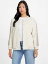 Guess Factory Brandy Color-block Varsity Jacket In White