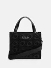 Guess Factory Breena Logo Mini Tote In Black