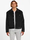 Guess Factory Brent Sherpa Corduroy Jacket In Black