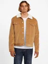 Guess Factory Brent Sherpa Corduroy Jacket In Brown