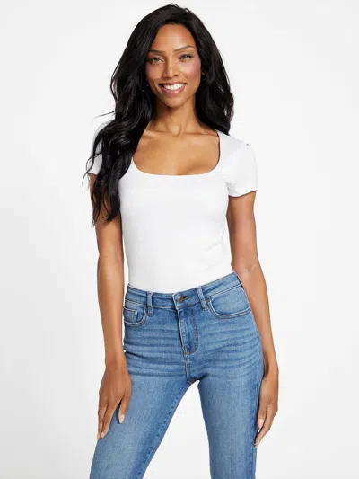 Guess Factory Bria Seamless Tee In White