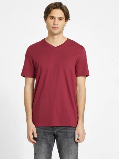 Guess Factory Brisa V-neck Tee In Red