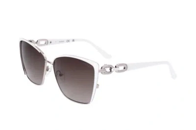 Guess Factory Brown Butterfly Ladies Sunglasses Gf00037 32e 57
