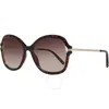 GUESS FACTORY GUESS FACTORY BROWN BUTTERFLY LADIES SUNGLASSES GF0352 52F 54