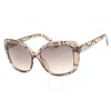 GUESS FACTORY GUESS FACTORY BROWN GRADIENT BUTTERFLY LADIES SUNGLASSES GF0383 45F 57