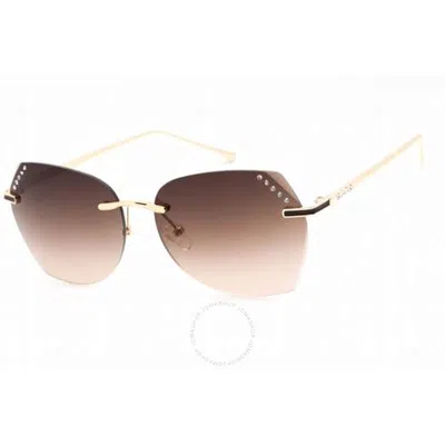 Guess Factory Brown Gradient Butterfly Ladies Sunglasses Gf0384 32f 61 In Gold