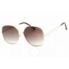 GUESS FACTORY GUESS FACTORY BROWN GRADIENT BUTTERFLY LADIES SUNGLASSES GF0385 32F 61