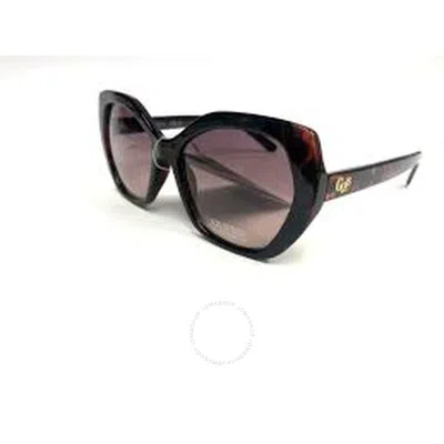 Guess Factory Brown Gradient Butterfly Ladies Sunglasses Gf0390 52f 55 In Black