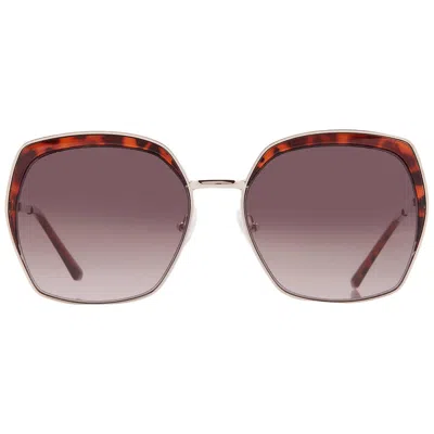 Guess Factory Brown Gradient Butterfly Ladies Sunglasses Gf0410 32f 59 In Neutral