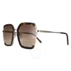 GUESS FACTORY GUESS FACTORY BROWN GRADIENT BUTTERFLY LADIES SUNGLASSES GF0418 52F 58