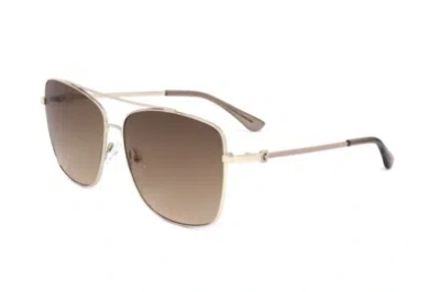 Guess Factory Brown Gradient Navigator Ladies Sunglasses Gf6165 32f 61