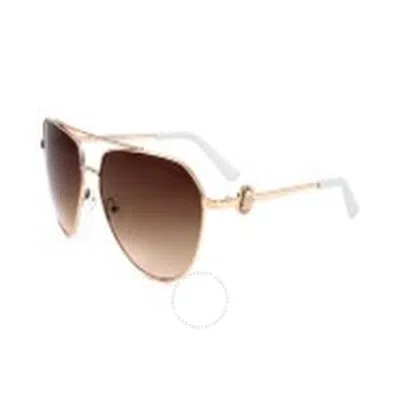 Guess Factory Brown Gradient Pilot Ladies Sunglasses Gf6140 32f 62