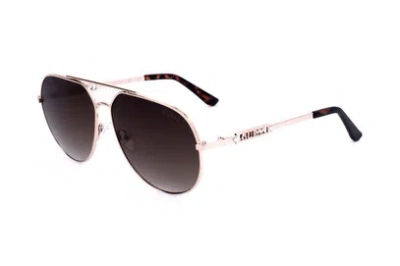 Guess Factory Brown Gradient Pilot Ladies Sunglasses Gf6195 32f 56