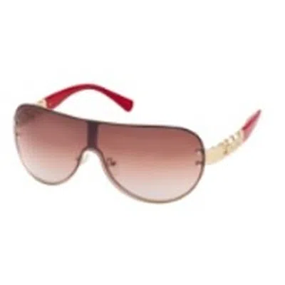 Guess Factory Brown Gradient Shield Ladies Sunglasses Go00037 32g 00 In Neutral