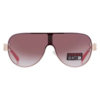 Guess Factory Brown Gradient Shield Ladies Sunglasses Go00037 32g 00 In Pink