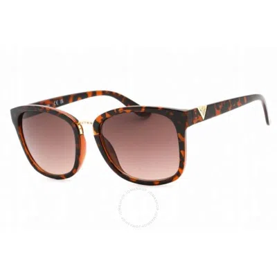 Guess Factory Brown Gradient Square Ladies Sunglasses Gf0327 52f 57 In Brown / Dark