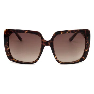 Guess Factory Brown Gradient Square Ladies Sunglasses Gf6142 52f 57