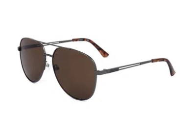Guess Factory Brown Pilot Men's Sunglasses Gf0231 08e 58