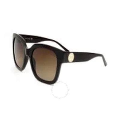 Guess Factory Brown Square Ladies Sunglasses Gf6128 52f 55 In Black