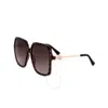 GUESS FACTORY GUESS FACTORY BROWN SQUARE LADIES SUNGLASSES GF6131 52F 56