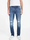 Guess Factory Brownson Destroyed Skinny Jeans In Blue