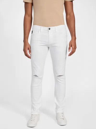 Guess Factory Brownson Destroyed Skinny Jeans In White