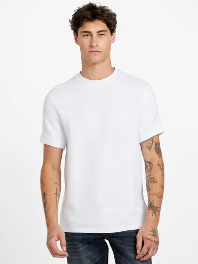 Guess Factory Bruno Crewneck Tee In White