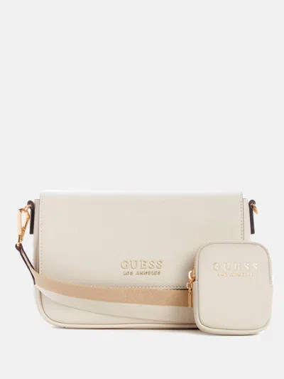 Guess Factory Bryxton Faux-leather Crossbody In White