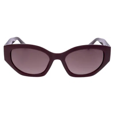 Guess Factory Burgundy Cat Eye Ladies Sunglasses Gf6164 66t 54