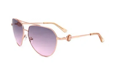 Guess Factory Burgundy Pilot Ladies Sunglasses Gf6140 28t 62
