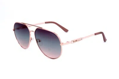 Guess Factory Burgundy Pilot Ladies Sunglasses Gf6195 28t 56