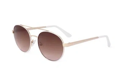 Guess Factory Burgundy Round Ladies Sunglasses Gf0367 32t 53