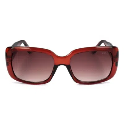 Guess Factory Burgundy Square Ladies Sunglasses Gf6167 66t 56