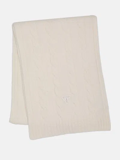 Guess Factory Cable-knit Scarf In Gray