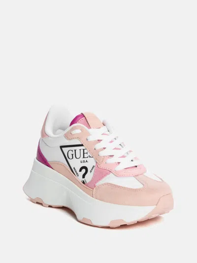 Guess Factory Calebb Logo Print Sneakers In Multi