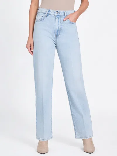 Guess Factory Caleena High-rise Straight Jeans In Blue