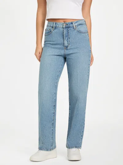 Guess Factory Caleena High-rise Straight Jeans In Multi