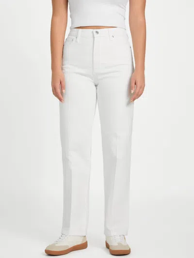 Guess Factory Caleena High-rise Straight Jeans In White
