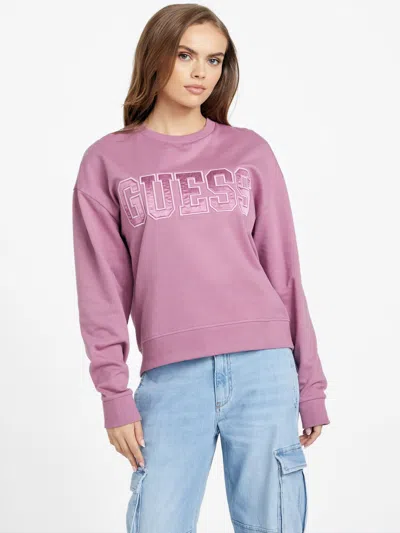 Guess Factory Calia Crewneck Pullover In Pink