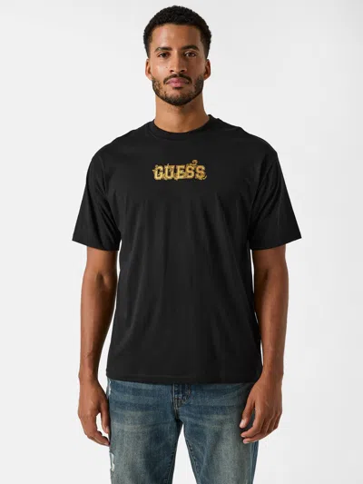 Guess Factory Calix Crewneck Tee In Black